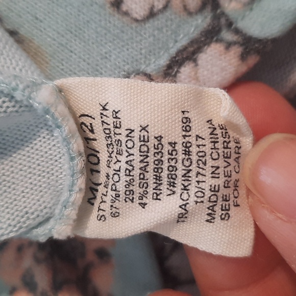 Girls 2 Pc Top/leggings Set - Floral Top:Size 10/12 Leggings: Size 8 - Picture 6 of 12